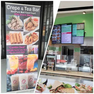 a menu and a menu board