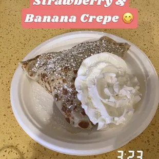Strawberry and Banana Crepe