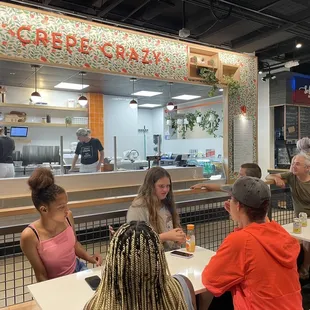 Front of restaurant, we could see our crepes being made in front of us!