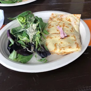 Ham and Swiss Crepe
