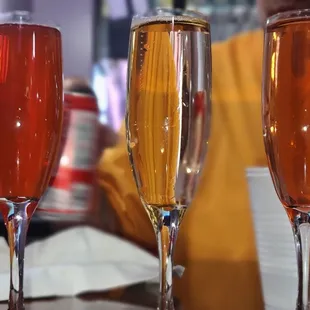 Mimosa Flight for $10! They have about 10 flavors for you to choose from. I chose cherry, peach, and I forgot.