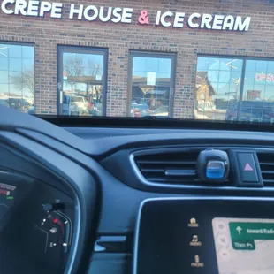 a view from inside a car