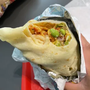 Sweet and sour tofu burrito