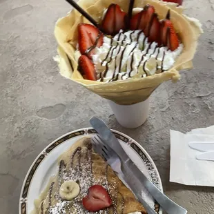 Japanese crepe &amp; French crepe :)