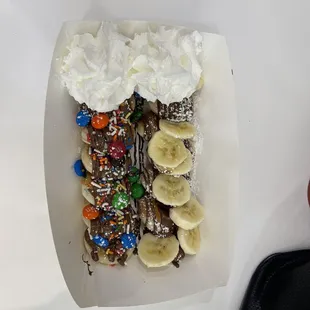 Mini pancakes with Nutella