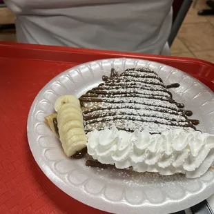 Nutella and banana crepe