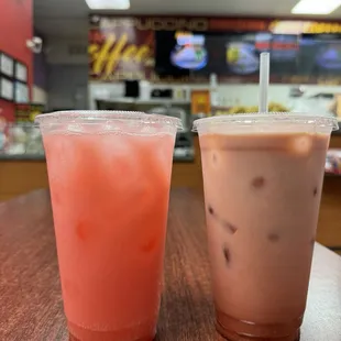 Strawberry Italian soda + White Raspberry Truffle