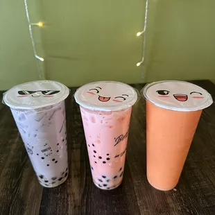Bubble tea and smoothie