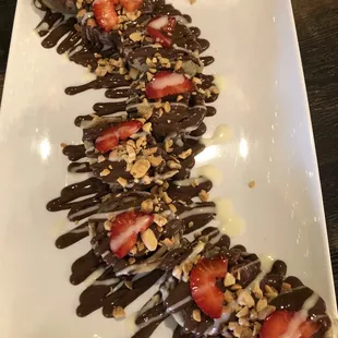 Sushi Crepe.  Very yummy.  Wished they used more strawberries.