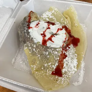 She just through everything in the crepe bad service