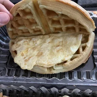 Pandan Egg Waffle?? Isnt it supposed to be like an egg puff wth is this?!