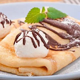 Vanilla Ice Cream Crepe