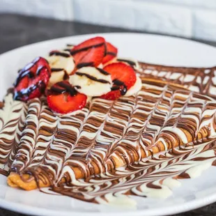 a plate of dessert