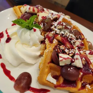 Raspberries Brie Waffle