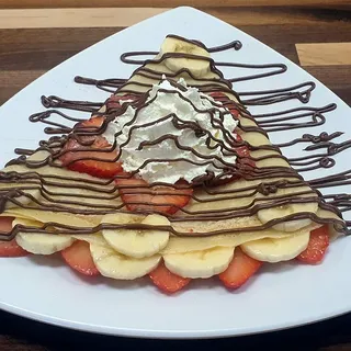 Banana Strawberry Nutella Crepe