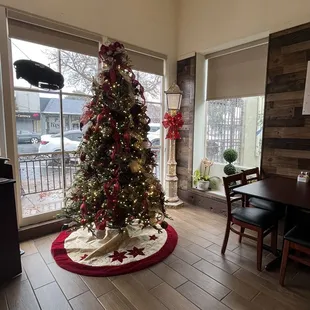 a decorated christmas tree