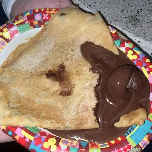 Crepe w chocolate ice cream