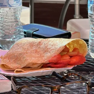 Chocolate and Strawberry Crepe