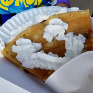 Chocolate Crepe with extra whipped creme.   Enough said - all too yummy!