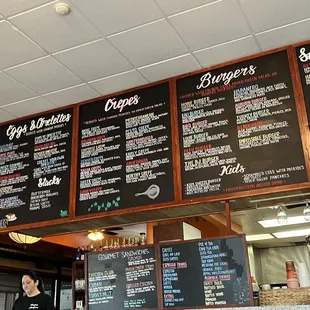 Menu area options