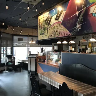 the interior of the restaurant