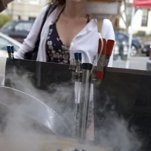 a woman cooking