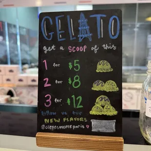 Gelato pricing