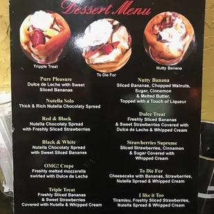 &quot;Catering Dessert Menu&quot; www.CrepemakerofKendall.com