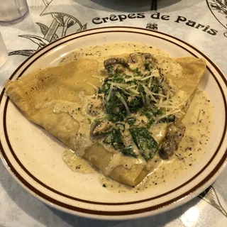 Chicken Spinach Crepe