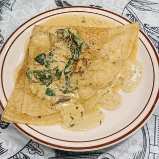 Chicken Spinach Crepe
