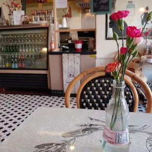 Having a late lunch! Cute interior