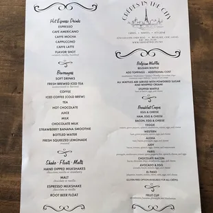 Menu front