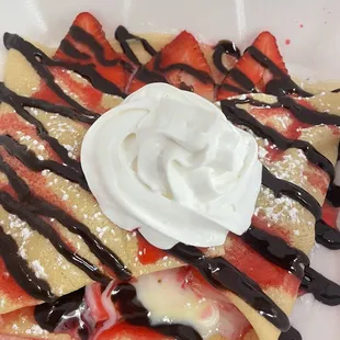 Crepas de Fresas con Durazno !