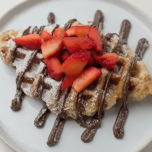 waffles, food