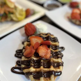 waffles, food