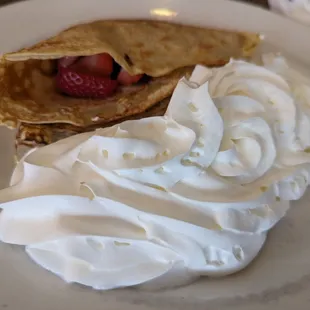 Strawberry and chocolate crepe