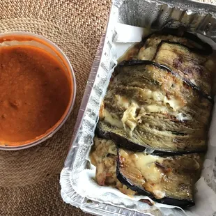 Dinner delivery - Eggplant rolls