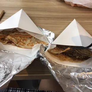 Crepe specials: apricot w/lavender creme fraiche; roast beef w/mushrooms &amp; imported gruyere.