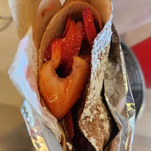 Nutella and strawberry