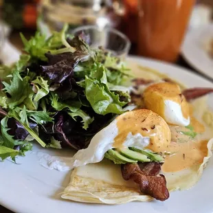 Eggs Benedict crepe