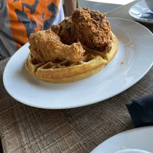 The chicken and waffles, don't forget that honey butter an awesome sizzzzurp!