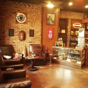 Cigar lounge at Crescent City Cigar Shop
