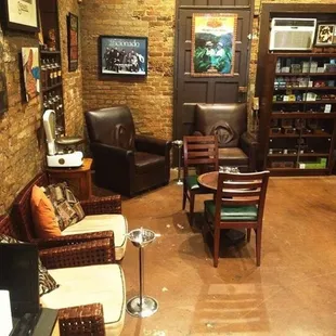 Cigar lounge at Crescent City Cigar Shop