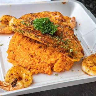 grilled shrimp and rice