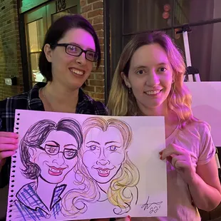 Caricatures of BFF's!! Ask about our Artist! Book today!
