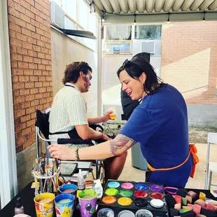 Face painting at PoBoy fest.
