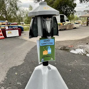 Hand sanitizer station!