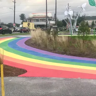 Rainbow path from the Lafitte Greenway