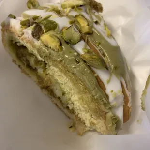 Pistachio filled King Cake