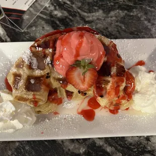 Strawberry Shortcake Croffle (croissant/waffle)!